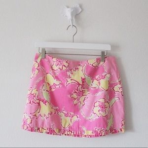 Lily Pulitzer Tulip Floral Ruffle Hem Mini Skirt